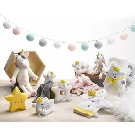 Paris Prix - Doudou Avec Plaid "étoile" 80x100cm Blanc 5 Paris Prix - Doudou Avec Plaid "étoile" 80x100cm Blanc – Image 3