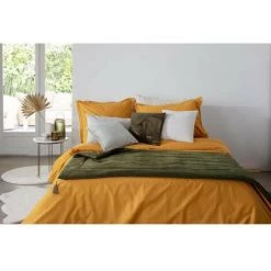 AUTRES Edredon Velours Sonia - 80 X 180 Cm - Vert Kaki -Plaid et couverture Soldes 46630655 3