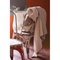 MILIBOO Plaid En Coton Avec Pompons Multicolores 140 X 200 Cm FILEA - Naturel -Plaid et couverture Soldes 46759829 3