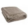 DANSMAMAISON Plaid Cutie Polyester Gris Souris - L 180 X L 130 X H 4 Cm - Gris -Plaid et couverture Soldes 46775761 1