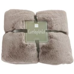 DANSMAMAISON Plaid Cutie Polyester Gris Souris - L 180 X L 130 X H 4 Cm - Gris -Plaid et couverture Soldes 46775761 5