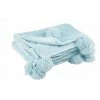 DANSMAMAISON Plaid Pompon Polyester Bleu Ciel - L 170 X L 130 X H 1 Cm - Bleu 2 DANSMAMAISON Plaid Pompon Polyester Bleu Ciel - L 170 X L 130 X H 1 Cm - Bleu -Plaid et couverture Soldes 46775767 1