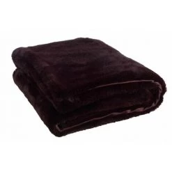 DANSMAMAISON Plaid Cutie Polyester Rouge Fonce - L 180 X L 130 X H 3 Cm - Rouge