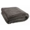 DANSMAMAISON Plaid Cutie Polyester Gris Fonce - L 180 X L 130 X H 3 Cm - Gris -Plaid et couverture Soldes 46775771 1