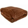 DANSMAMAISON Plaid Cutie Polyester Sienna Marron - L 180 X L 130 X H 2 Cm - Marron -Plaid et couverture Soldes 46776660 1