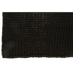 DANSMAMAISON Plaid Tricote Acrylique Noir - L 154 X L 140 X H 3 Cm - Noir -Plaid et couverture Soldes 46776675 2