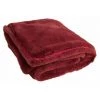 DANSMAMAISON Plaid Cutie Polyester Rouge Cerise - L 180 X L 130 X H 3 Cm - Rouge -Plaid et couverture Soldes 46776745 1