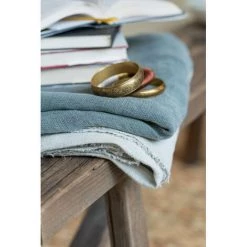 DANSMAMAISON Plaid Delave Lin Vert Fonce - L 150 X L 0,5 X H 200 Cm - Vert -Plaid et couverture Soldes 46776749 4