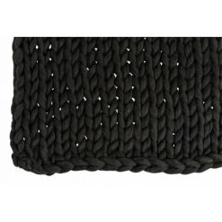 DANSMAMAISON Plaid Tricote Acrylique Gris Fonce - L 154 X L 140 X H 3 Cm - Gris -Plaid et couverture Soldes 46776773 3