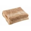 DANSMAMAISON Plaid Bambi Polyester Marron/Beige - L 175 X L 130 X H 0,5 Cm - Beige -Plaid et couverture Soldes 46776831 1