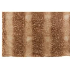 DANSMAMAISON Plaid Bambi Polyester Marron/Beige - L 175 X L 130 X H 0,5 Cm - Beige -Plaid et couverture Soldes 46776831 3