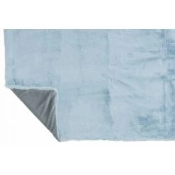 DANSMAMAISON Plaid Cutie Polyester Bleu Clair - L 180 X L 130 X H 0,5 Cm - Bleu -Plaid et couverture Soldes 46776834 4