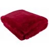 DANSMAMAISON Plaid Cutie Polyester Rouge Carmin - L 180 X L 130 X H 2 Cm - Rouge
