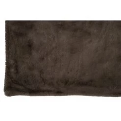 DANSMAMAISON Plaid Cutie Polyester Taupe - L 180 X L 130 X H 4 Cm - Taupe -Plaid et couverture Soldes 46776900 3