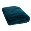 DANSMAMAISON Plaid Cutie Polyester Petrole - L 180 X L 130 X H 3 Cm - Bleu -Plaid et couverture Soldes 46776904 1