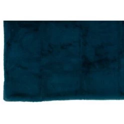 DANSMAMAISON Plaid Cutie Polyester Petrole - L 180 X L 130 X H 3 Cm - Bleu -Plaid et couverture Soldes 46776904 3