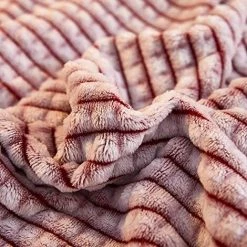 TINOR Couverture Extra Plaid, Plaid Couverture Polaire (Rose Et Blanc, 120x200cm) -Plaid et couverture Soldes 46790180 4