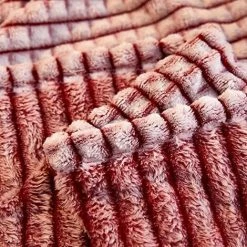 TINOR Couverture Extra Plaid, Plaid Couverture Polaire (Rose Et Blanc, 120x200cm) -Plaid et couverture Soldes 46790180 5