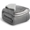 TINOR Plaid Canape Couverture Polaire - Jete De Canape Gris 150CMx200CM