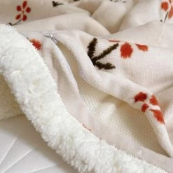 TINOR 100x150cm Plaid Couverture Double Face Hiver Doux Chaud Enfant Floral -Plaid et couverture Soldes 46790797 4