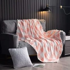TINOR Couverture En Molleton Avec Frange à Pompons, Jeté En Flanelle à Carreaux Rouge Et Noir à Carreaux Buffalo Pour Canapé-lit Adapté à Toutes Les Saisons (Rose Et Blanc, 130x 150cm) 9 TINOR Couverture En Molleton Avec Frange à Pompons, Jeté En Flanelle à Carreaux Rouge Et Noir à Carreaux Buffalo Pour Canapé-lit Adapté à Toutes Les Saisons (Rose Et Blanc, 130x 150cm) -Plaid et couverture Soldes 46790799 3