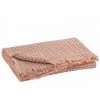 DANSMAMAISON Plaid Gaufre Coton Rose Clair - L 179 X L 50 X H 1 Cm - Rose -Plaid et couverture Soldes 47041128 1