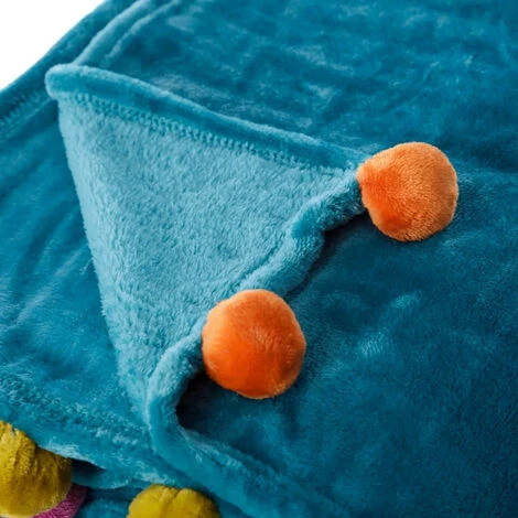 YESDEKO Plaid Polaire Uni Turquoise 130x160cm Manon 4 YESDEKO Plaid Polaire Uni Turquoise 130x160cm Manon – Image 2