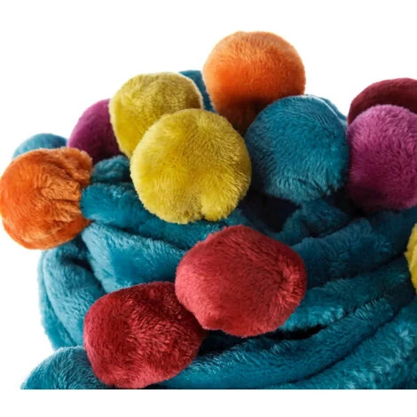 YESDEKO Plaid Polaire Uni Turquoise 130x160cm Manon 5 YESDEKO Plaid Polaire Uni Turquoise 130x160cm Manon – Image 3