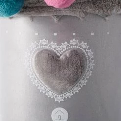 YESDEKO Plaid Polaire Uni Grise Avec Pompon Multicolore 130x160cm Manon 9 YESDEKO Plaid Polaire Uni Grise Avec Pompon Multicolore 130x160cm Manon -Plaid et couverture Soldes 47158089 4