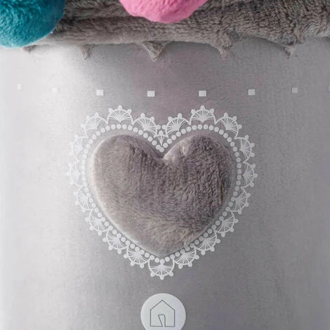 YESDEKO Plaid Polaire Uni Grise Avec Pompon Multicolore 130x160cm Manon 6 YESDEKO Plaid Polaire Uni Grise Avec Pompon Multicolore 130x160cm Manon – Image 4