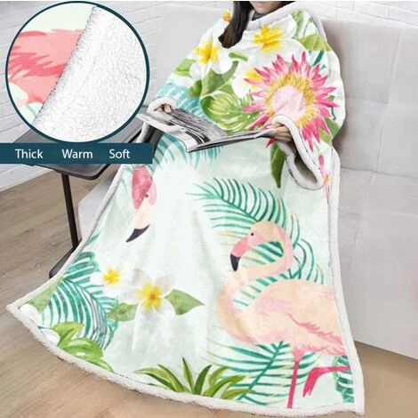 HANBING Couverture Paresseuse Pour Adultes Et Enfants Couverture Rembourrée En Velours De Coton Avec Impression Numérique 3D Avec Manches, A13 4 HANBING Couverture Paresseuse Pour Adultes Et Enfants Couverture Rembourrée En Velours De Coton Avec Impression Numérique 3D Avec Manches, A13 – Image 2