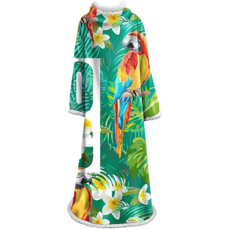 HANBING Couverture Paresseuse Pour Adultes Et Enfants Couverture Rembourrée En Velours De Coton Avec Impression Numérique 3D Avec Manches, A14 3 HANBING Couverture Paresseuse Pour Adultes Et Enfants Couverture Rembourrée En Velours De Coton Avec Impression Numérique 3D Avec Manches, A14