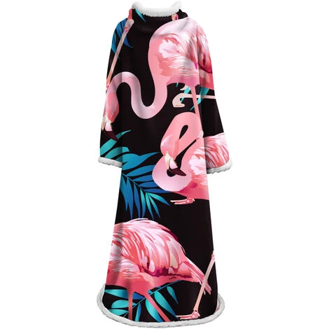 HANBING Couverture Paresseuse Pour Adultes Et Enfants Couverture Rembourrée En Velours De Coton Avec Impression Numérique 3D Avec Manches, A06 3 HANBING Couverture Paresseuse Pour Adultes Et Enfants Couverture Rembourrée En Velours De Coton Avec Impression Numérique 3D Avec Manches, A06