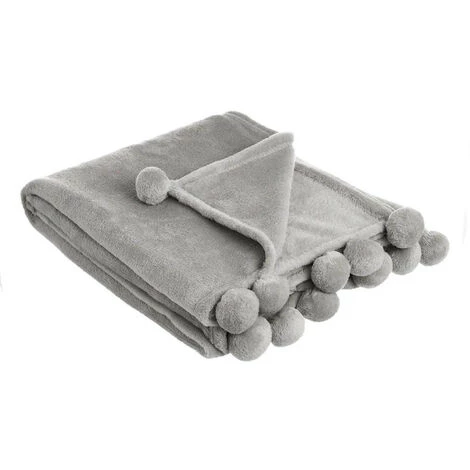 YESDEKO Plaid Polaire Uni Gris 130x160cm Manon 5 YESDEKO Plaid Polaire Uni Gris 130x160cm Manon – Image 3