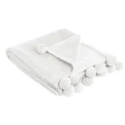 YESDEKO Plaid Polaire Uni Ivoire 130x160cm Manon -Plaid et couverture Soldes 47207028 3