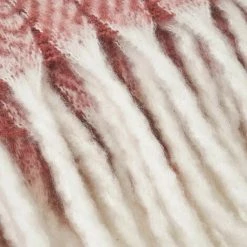 YESDEKO Plaid Polaire Terracotta 130x170cm Chevron -Plaid et couverture Soldes 47207029 3