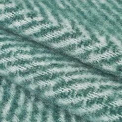YESDEKO Plaid Polaire Verte 130x170cm Chevron -Plaid et couverture Soldes 47207030 5