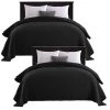 WOLTU 2x Couverture De Lit Rembourré Et Matelassé .Couvre-Lit. Noir. 170x210 Cm -Plaid et couverture Soldes 47249252 1
