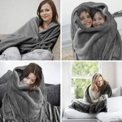 Hengda Couverture En Flanelle Living Blanket 210 G/carré Blanket Fur Blanket Fleece Blanket Super Soft 150x200cm -Plaid et couverture Soldes 47361791 4