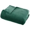 HOMEMAISON Plaid Polaire Effet Flanelle Vert 125 X 150 Cm - Vert -Plaid et couverture Soldes 47593651 1