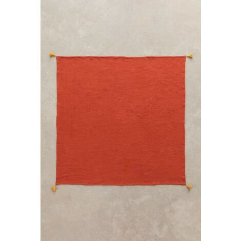 Couverture Plaid En Coton Danika SKLUM Coton - Terracota 4 Couverture Plaid En Coton Danika SKLUM Coton - Terracota – Image 2