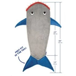 SUPERMARKET Couverture En Forme De Requin - En Double Polaire - Sac De Couchage - Confortable Et Douillet - Pour Canapé, Lit, Salon - Cadeau Pour Enfants Et Adolescents,Superma -Plaid et couverture Soldes 47849064 5