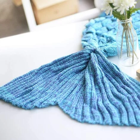 SUPERMARKET Couverture Sirène, Queue De Poisson Sirène Sac De Couchage, Motif écailles De Poisson Canapé Blanket, Cadeaux Pour Filles, Toutes Saisons, 195*90 Cm (Lac Bleu),Superma 7 SUPERMARKET Couverture Sirène, Queue De Poisson Sirène Sac De Couchage, Motif écailles De Poisson Canapé Blanket, Cadeaux Pour Filles, Toutes Saisons, 195*90 Cm (Lac Bleu),Superma – Image 5