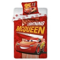 AYMAX Parure De Lit Réversible Cars - Flanelle - 140 Cm X 200 Cm - Rouge