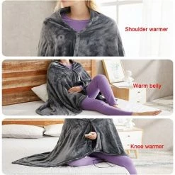 SUN FLOWER Couverture Chauffante, Polaire De Corail Rechargeable, Coussin De Châle électrique Chaud, Couverture Chauffante Réglable En Trois étapes, Couverture électrique -Plaid et couverture Soldes 47994063 4