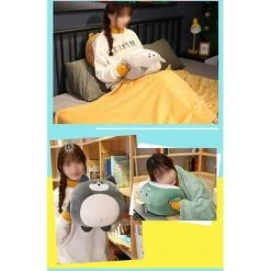 ALEXA Coussin Multifonctionnel/Chauffe-Mains/Couverture Trois En Un, Style Dessin Animé, Pour Les Voyages De Bureau En Voiture Camping Enfants Adultes 8 ALEXA Coussin Multifonctionnel/Chauffe-Mains/Couverture Trois En Un, Style Dessin Animé, Pour Les Voyages De Bureau En Voiture Camping Enfants Adultes -Plaid et couverture Soldes 48215204 2