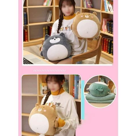 ALEXA Coussin Multifonctionnel/Chauffe-Mains/Couverture Trois En Un, Style Dessin Animé, Pour Les Voyages De Bureau En Voiture Camping Enfants Adultes 5 ALEXA Coussin Multifonctionnel/Chauffe-Mains/Couverture Trois En Un, Style Dessin Animé, Pour Les Voyages De Bureau En Voiture Camping Enfants Adultes – Image 3