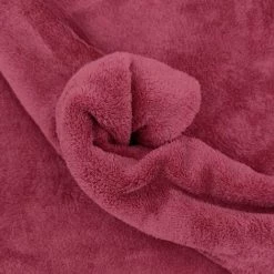 RIDEAUDISCOUNT Plaid Polaire 150 X 200 Cm Grande Taille Tout Doux Rouge Foncé - Rouge -Plaid et couverture Soldes 48216081 2