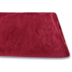RIDEAUDISCOUNT Plaid Polaire 150 X 200 Cm Grande Taille Tout Doux Rouge Foncé - Rouge -Plaid et couverture Soldes 48216081 3