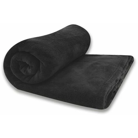 RIDEAUDISCOUNT Plaid Polaire 150 X 200 Cm Grande Taille Tout Doux Gris Foncé - Gris 3 RIDEAUDISCOUNT Plaid Polaire 150 X 200 Cm Grande Taille Tout Doux Gris Foncé - Gris